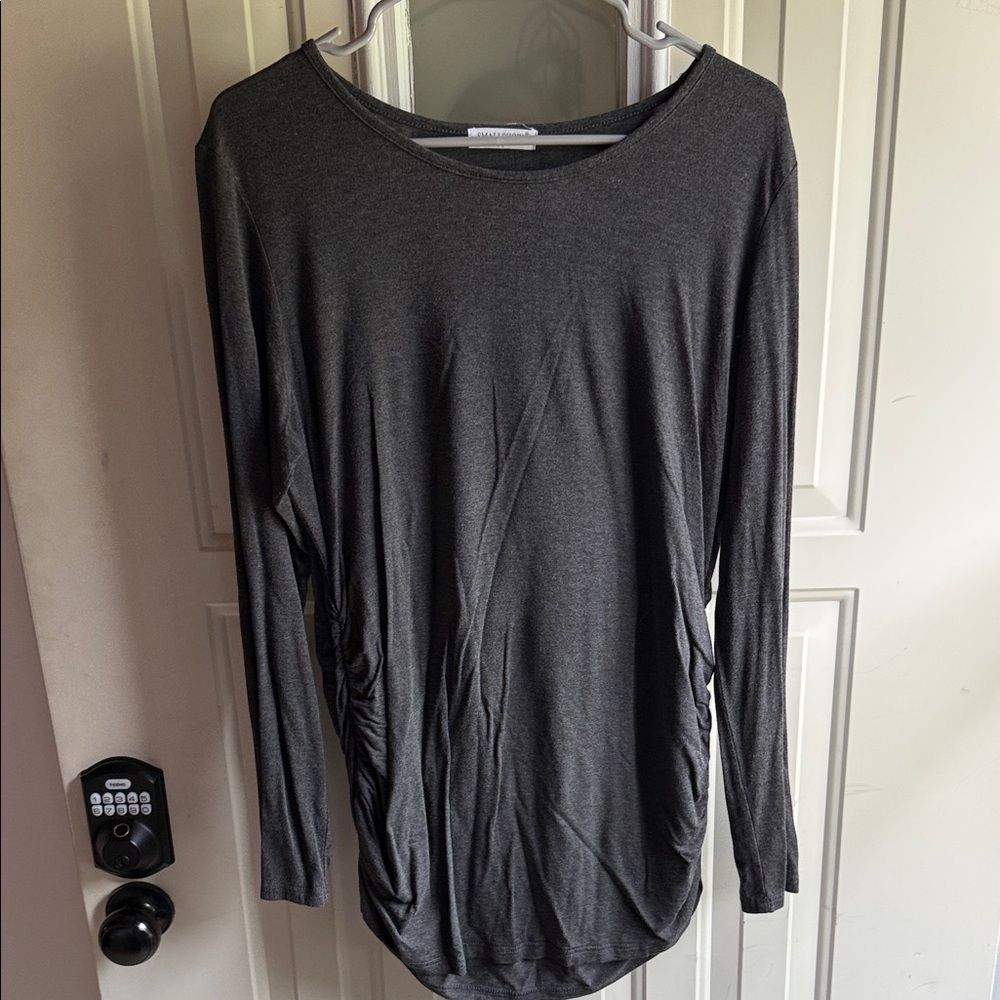 Chic Charcoal Women's Tunic Top